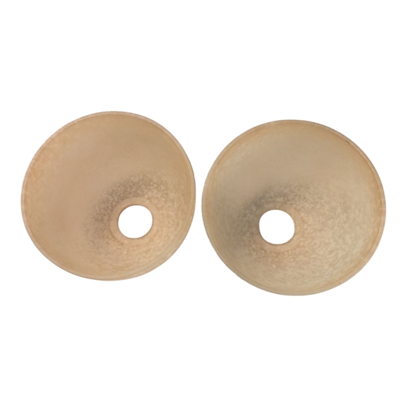 2 Vintage Amber Frosted Glass Shades Globes For Lighting 1.5" Fitter - Picture 5 of 8